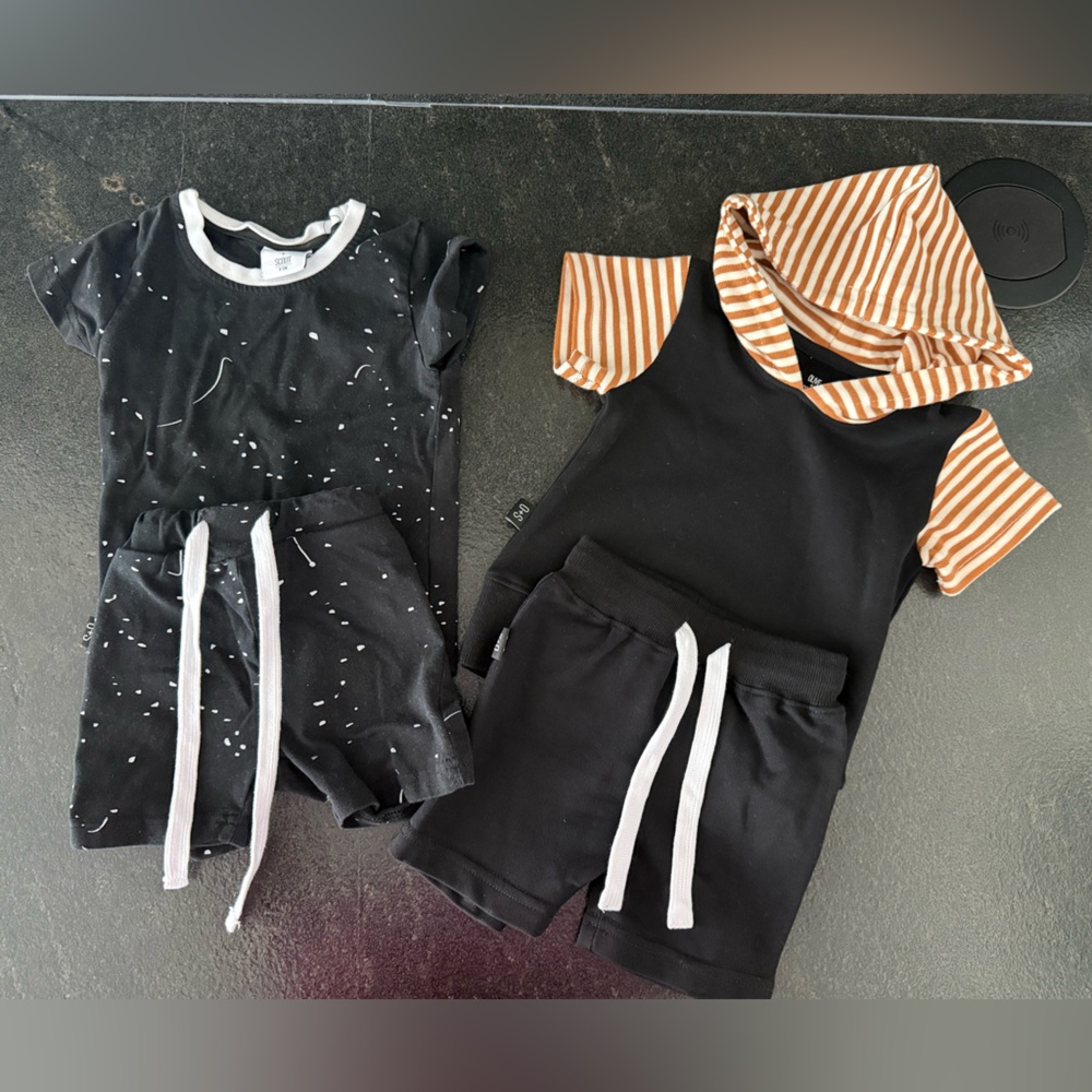 Kids Black and Brown Matching Set